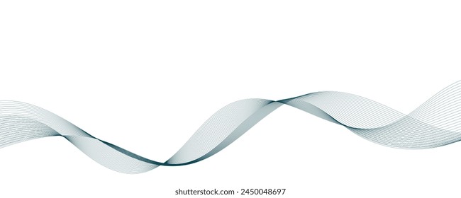 Fondo de Vector Abstractas con líneas onduladas azules. Fondo de onda azul. Ilustración vectorial de líneas azules. Onda curva. Elemento de onda Abstractas para el diseño.
