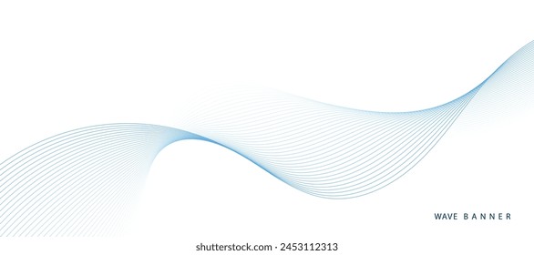 Abstract vector background with blue wavy lines. EPS10
