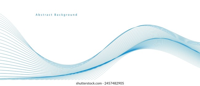 Abstract vector background with blue wavy lines. EPS10
