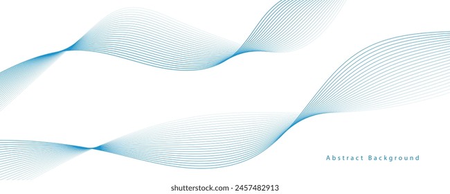 Abstract vector background with blue wavy lines. EPS10
