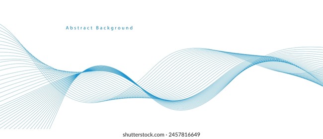 Abstract vector background with blue wavy lines. EPS10
