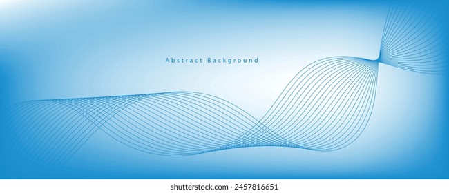 Abstract vector background with blue wavy lines. EPS10
