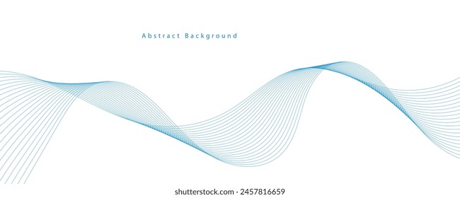 Abstract vector background with blue wavy lines. EPS10
