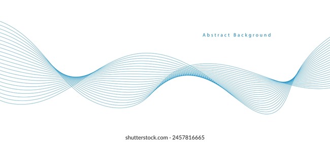 Abstract vector background with blue wavy lines. EPS10
