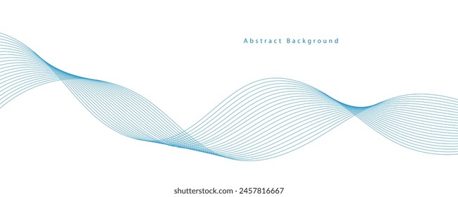 Abstract vector background with blue wavy lines. EPS10
