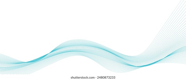 Abstract vector background with blue wavy lines. EPS10
