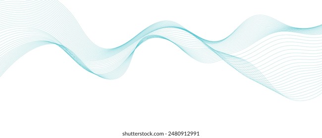 Abstract vector background with blue wavy lines. EPS10
