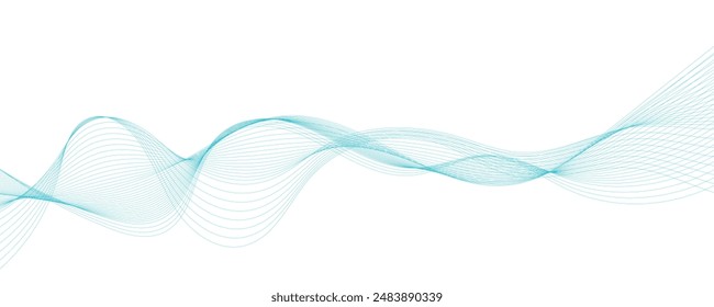 Abstract vector background with blue wavy lines. EPS10
