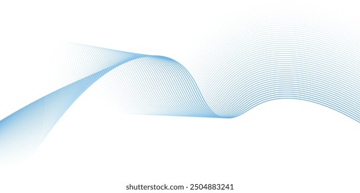 Abstract vector background with blue wavy lines. EPS10