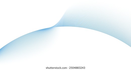 Abstract vector background with blue wavy lines. EPS10