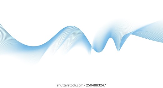 Abstract vector background with blue wavy lines. EPS10