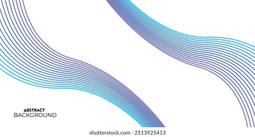 Fondo de Vector Abstractas con líneas onduladas azules. Ilustración vectorial