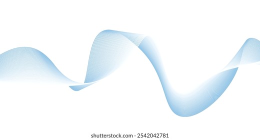 Abstract vector background with blue wavy lines. EPS10