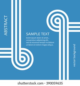 Abstract vector background. Blue and white geometric background for modern design.