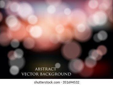 Abstract vector background with blur and bokeh effect