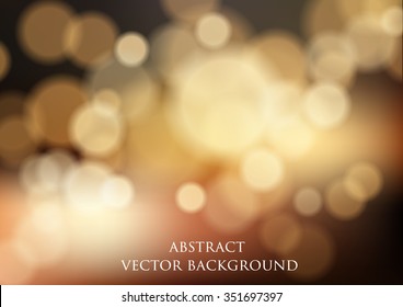 Abstract vector background with blur and bokeh effect