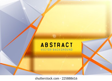 Abstract vector background with blurred glowing block pattern covered with hard surface
