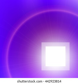 Abstract vector background with blurred lights and white space for text. Bright blue and purple colors. Design element for booklet, flyer, advertising, brochure, banner