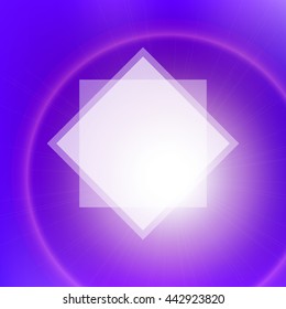 Abstract vector background with blurred lights and white space for text. Bright blue and purple colors. Design element for booklet, flyer, advertising, brochure, banner