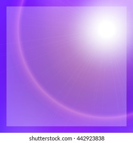 Abstract vector background with blurred lights and white space for text. Bright blue and purple colors. Design element for booklet, flyer, advertising, brochure, banner