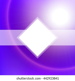 Abstract vector background with blurred lights and white space for text. Bright blue and purple colors. Design element for booklet, flyer, advertising, brochure, banner