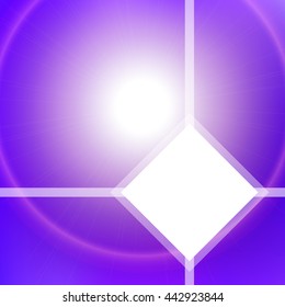 Abstract vector background with blurred lights and white space for text. Bright blue and purple colors. Design element for booklet, flyer, advertising, brochure, banner
