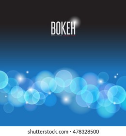 Abstract vector background and Blurred Lights on blue background with bokeh effect,Bokeh Background ,vector eps10