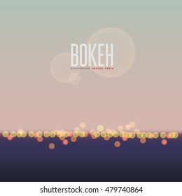 Abstract vector background and Blurred Lights  background with bokeh effect, Bokeh Background ,vector eps10