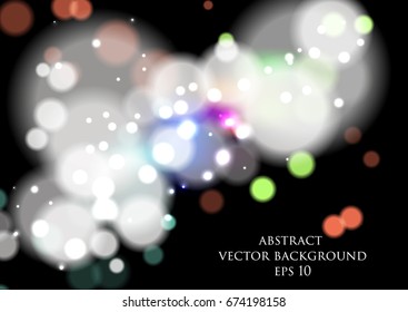 Abstract vector background with bokeh effect and blur effect