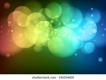 Abstract vector background with bokeh lights