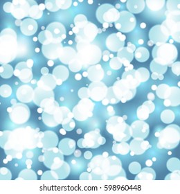 Abstract vector background with Bokeh lights-light blue