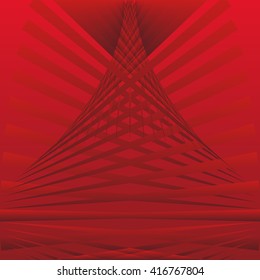Abstract vector background. Braided lines. Braided lines on red background. Vector illustration. Abstract vector picture.