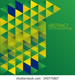 Abstract vector background. Brazil color style background.