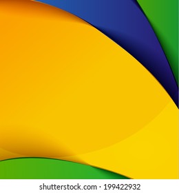 abstract vector background in brazil colors, design template