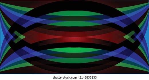 Abstract vector background with bright blue, green and red hemispheres. Colorful template for cover design, website, wallpaper, presentation background.