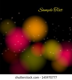 Abstract vector background with bright color spots. Contains Adobe Illustrator's Clipping Mask