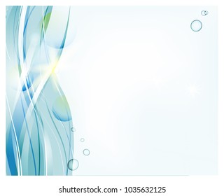 Abstract vector background. Bright curved waves for advertising. Glowing lines.