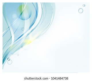 Abstract vector background. Bright curved waves for advertising. Glowing lines.