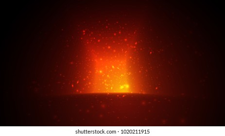 abstract vector background, bright infinite tunnel of glowing segments.