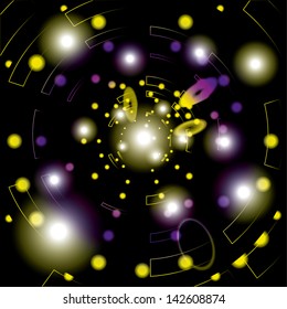 abstract vector background with bright lights, party theme