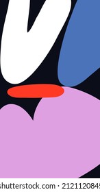 Abstract vector background in bright shades. Abstraction with geometric shapes. Perfect for highlights, stories, cards, social media. Template.