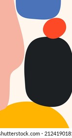 Abstract vector background in bright shades. Abstraction with geometric shapes. Perfect for highlights, stories, cards, social media. Template.