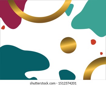 Abstract vector background. Bright spots and golden circles.