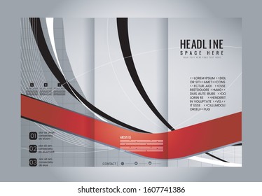 Abstract vector background for brochure or leaflet
