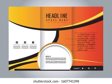 Abstract vector background for brochure or leaflet
