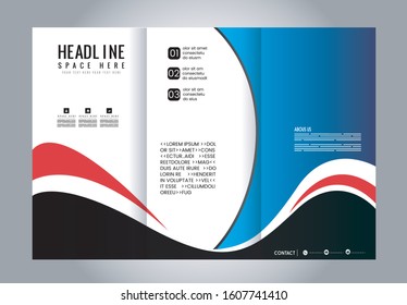 Abstract vector background for brochure or leaflet
