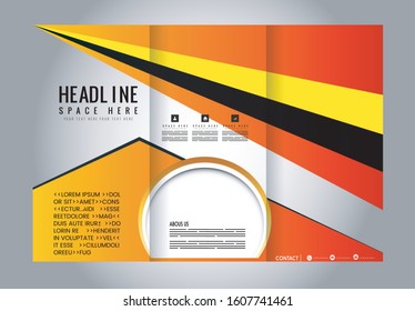 Abstract vector background for brochure or leaflet
