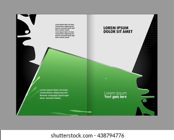 Abstract vector background for brochure or leaflet
