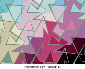 Abstract vector background of broken lines. Colorful striped pattern