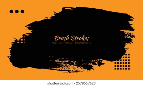 Abstract Vector Background with Brush Stroke Style Shapes